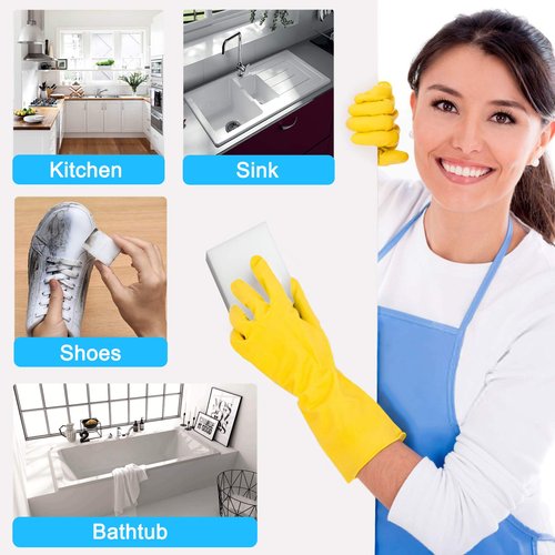 100 Pack Magic Sponges Eraser for Cleaning, Premium Reusable Melamine Sponge Scrubber Foam Cleaning Pads for Kitchen Dishes, Bathtub, Baseboard, Shoes Cleaner, Not Easily Rip