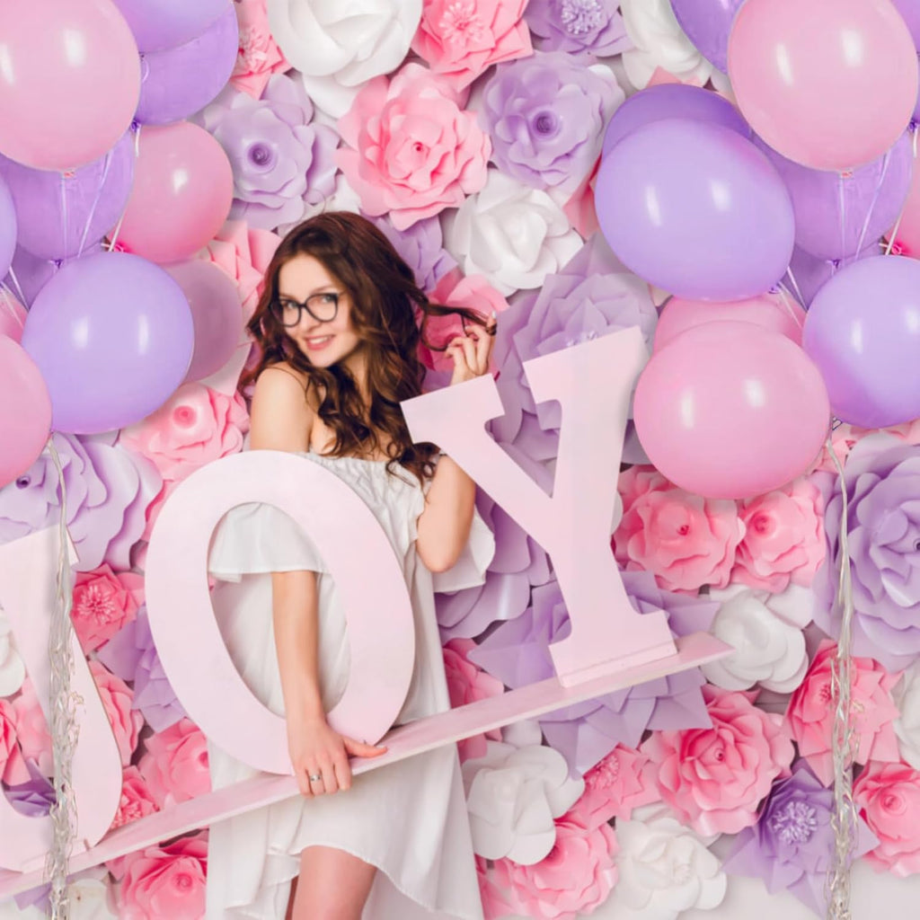 Pink and Purple Balloons - 100 Pack 12-Inch Latex Balloons for Girls' Birthday & Baby Shower Decor