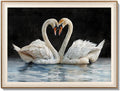 LAIART Framed Canvas Wall Art - Elegant Swan Design for Farmhouse Decor | 12x16 Inch