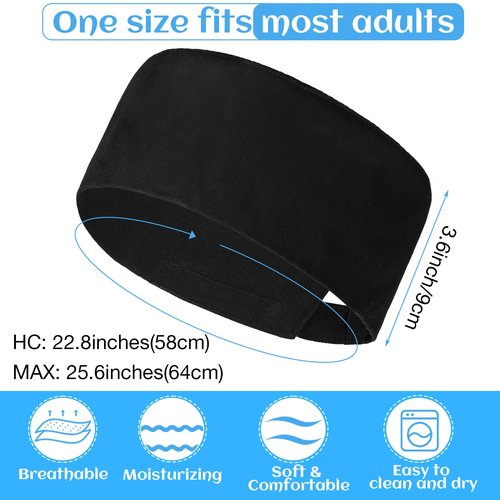 Jeere 20 Pcs Unisex Chef Hat Adjustable Kitchen Cooking Caps Sushi Beanie Breathable Mesh Top Skull Cap for Men Women Adult (Black)