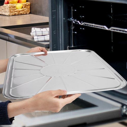Roponan 25 Pack Disposable Foil Oven Liners, 18.5 x 15.5 Inch Aluminum Foil Liners for Electric Oven & Gas Oven, Oven Drip Pan Tray for Baking, Roasting, Grilling & Cooking