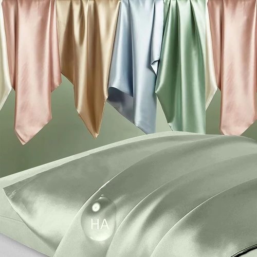 Mulberry Silk Pillowcase Set by [Brand Name] - Anti-Acne Queen Size 2-Pack in Sage Green | Luxurious Hair & Skin Care
