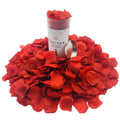 (Pre-Separated, Scented) WAKISAKI Artificial Silk Rose Petals for Wedding Flower Petals for Romantic Special Night, for Proposal, Anniversary (1,000 PCS, Dark Red)