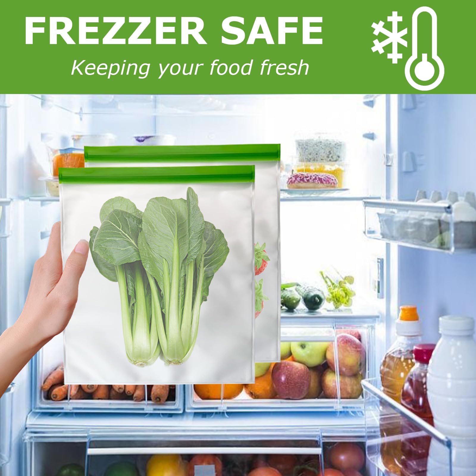 TAINESS Odor Proof Storage Bags Reusable Bear Bags for Food Backpacking No-Odor Zipper Barrier Bags Fit Home Organization, Food Storage,Freezer Safe (5p-8.5x10in)