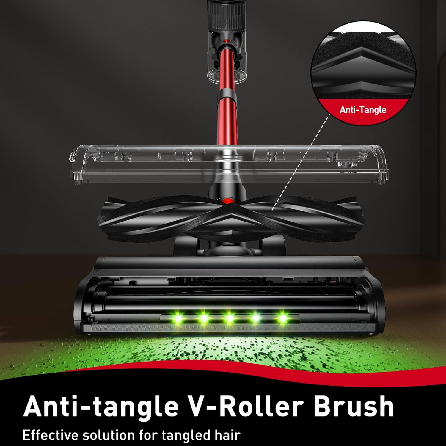 Skiennix Cordless Vacuum Cleaner - 45KPA Powerful Suction, 45Mins Runtime | 8-in-1 Anti-Tangle Design for Home & Pet Hair
