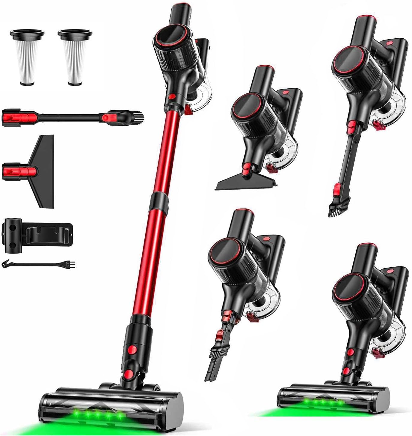 Skiennix Cordless Vacuum Cleaner - 45KPA Powerful Suction, 45Mins Runtime | 8-in-1 Anti-Tangle Design for Home & Pet Hair
