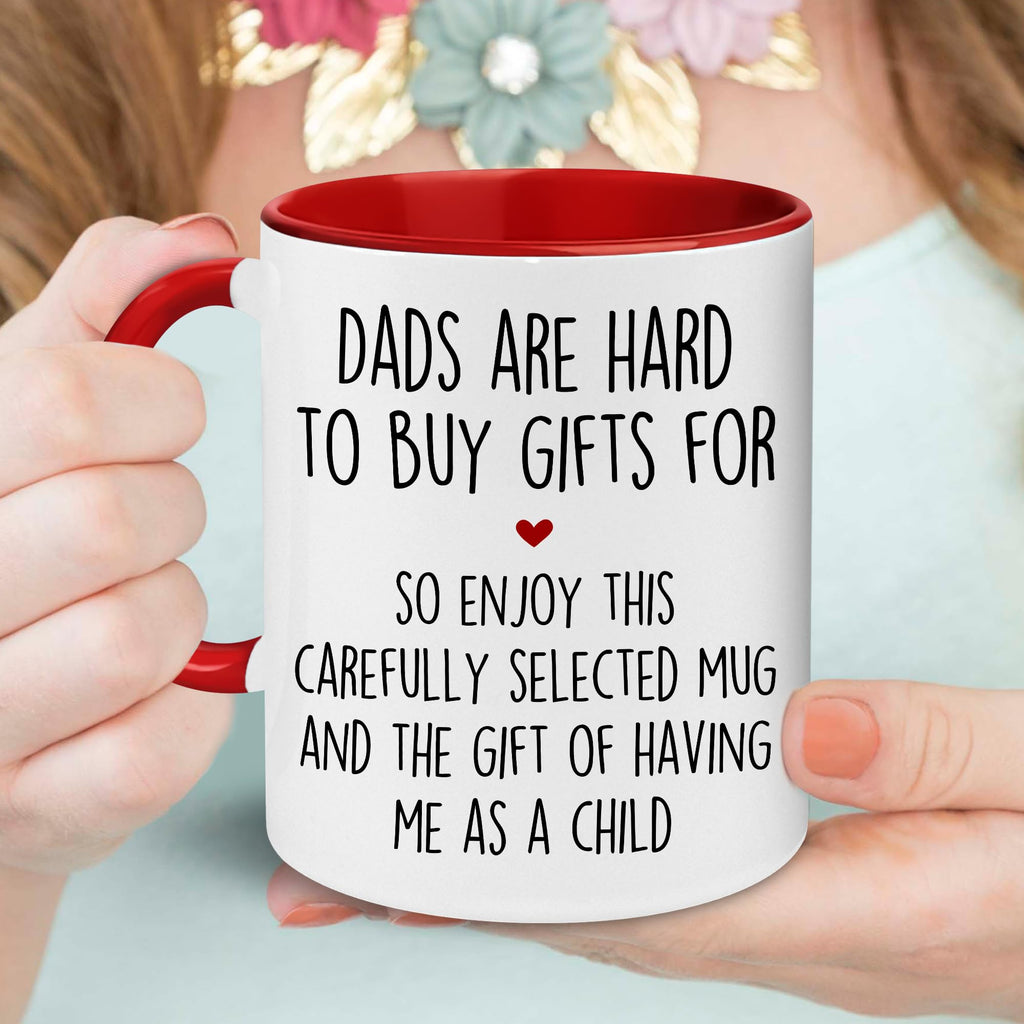 YIDAJI Gifts For Dad - Christmas Mug For Dad - Dads Are Hard To Buy Gifts Mug - Dad Gifts From Daughter, Son - Fathers Day, Christmas, Birthday Gifts Idea For Dad, Father, Papa, Daddy, Husband, Men
