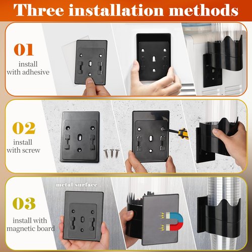Samhe Upgraded Cup Dispenser, Wall Mount Pull Type Water Cooler Cup Holder for 9oz - 12oz Disposable Paper Plastic Cups for Home Office, with Magnetic Mounting Plate (Black)