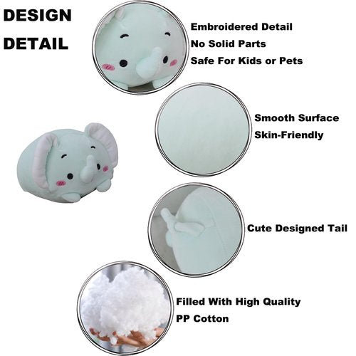 COSGOO Cute Plush Mini Elephant Stuffed Animal Cylindrical Elephant Plush Toys Gifts for Kids & Lovers Or Home Decor 8 Inch