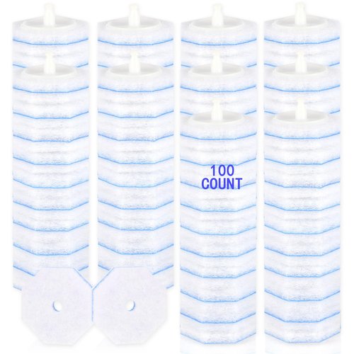 100 Count Disposable Toilet Wand Refills for Clorox Toilet Wand, 5X Cleaning Power Scrubber Refill, High-Density Disposable Brush Refills, 360° Efficient Cleaning, No Falling Apart, Fresh Fragrance.
