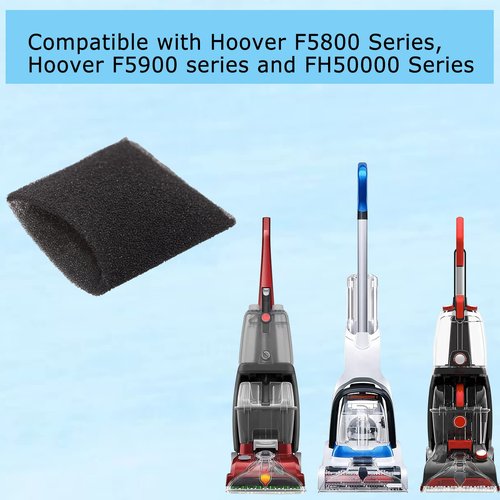 Aolleteau 4 Pack Foam Tank Filter Compatible with Hoover Steam Vacuum Cleaner F5800 Series