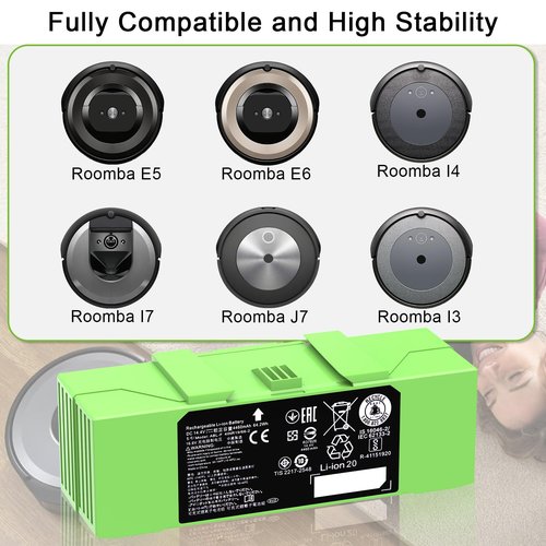 Dentsing ABL-F Battery for iRobot Roomba i7 i7+ j7 j7+ 7158 7150 7550 7558 i3 i3+ 3150 i4 i4+ 4150 i8 and e5 e6 e5150 e6198 Replacement Battery for Roomba i & e & j Series 4460mAh 14.4V