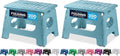 Handy Laundry Folding Step Stool - Lightweight & Sturdy for Adults and Kids - Easy One-Flip Design | Teal - 9 Inch (Pack of 2)