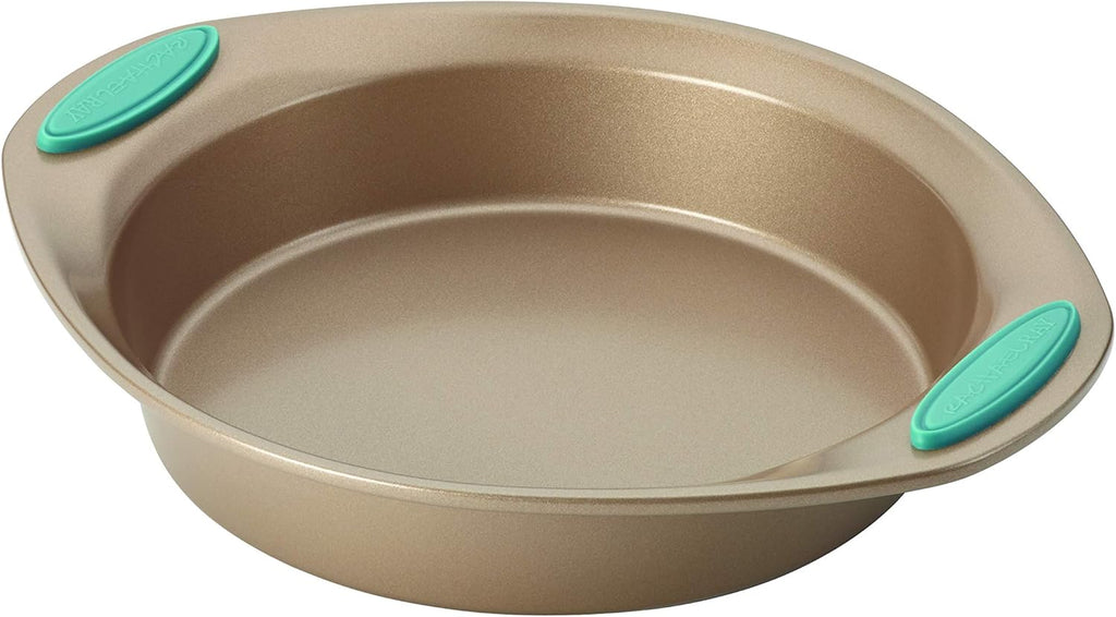 Rachael Ray Cucina Bakeware Set - Nonstick Cake & Cookie Sheets with Muffin Pan | 4-Piece Latte Brown