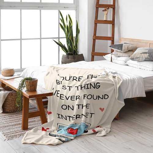 Anniversary Birthday Gifts for Men/Women Blanket 50"X60", Gifts for Boyfriend, Girlfriend Birthday Gift, Engagement/Wedding Gift for Couples, Long Distance Relationship Gifts, I Love You for Him