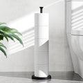 Skiennix Toilet Paper Holder Stand - Free-Standing Stainless Steel Design with Reserve Function