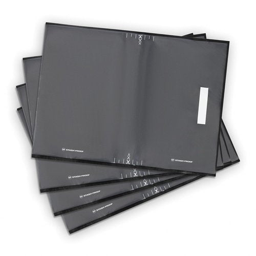 Stash Proof Vacuum Seal Bags 15" x 20" (50 Count) 5.5 Mil (Black and Clear) - BPA Free Commerical Grade Food Saver for Storage, Sous Vide, and Meal Prep Sealer Bag