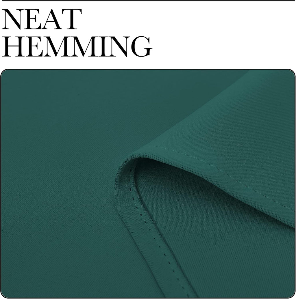 NICETOWN Thermal Insulated Blackout Curtains - Solid Grommet Panels for Dining Room | Hunter Green, 42x63-Inch (1 Pair)