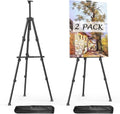 Aredy 66" Art Easel - Portable Metal Tabletop Easel Stand for Painting | 2 Pack