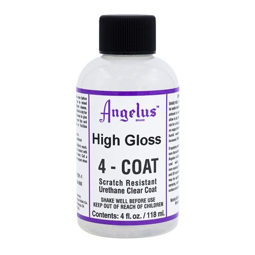 Angelus High Gloss 4-Coat Scratch-Resistant Leather Sealer – Durable, Flexible, Clear Coat Protection for Leather Shoes, Bags, Jackets & More - High Gloss Finish - 4 Fl Oz