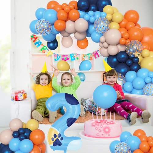 40 Inch Blue Number 2 Balloon for 2nd Birthday Party Decorations Supplies