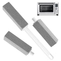 3 Pack Pumice Stone for Cleaning Stove Gas Grates & Top, Extra Long Handle Cleaner Pumice Stone for Oven, with 3 Replacement Heads