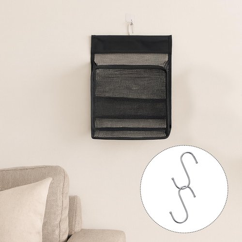 Xelsluthe Mesh Shower Caddy Hanging, PVC Bathroom Storage Bag for College Dorm, Gym, Swimming, RV And Travel, Black