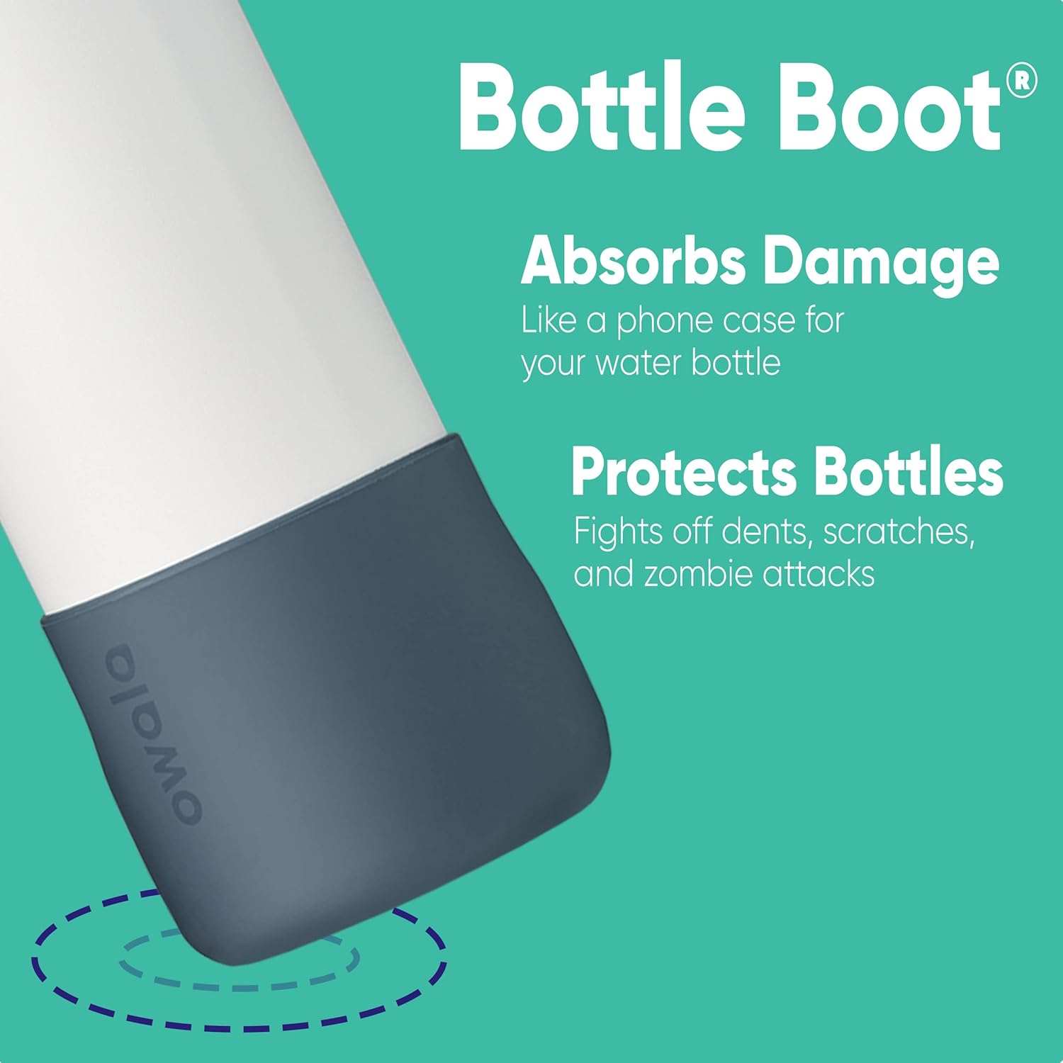 Owala Silicone Boot - Anti-Slip Protective Sleeve for 32 Oz Stainless Steel Water Bottles - Black