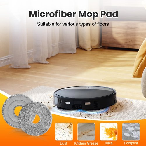 28 Pack Replacement Accessories for Roborock Saros 10R / Saros 20 / Qrevo CurvX Robot Vacuum Cleaner, 2 Pairs Mainbrush 6 Side Brush 4 Filter 6 Mop Pads 6 Dust Bags 1 Cleaning Brush 1 Screwdriver