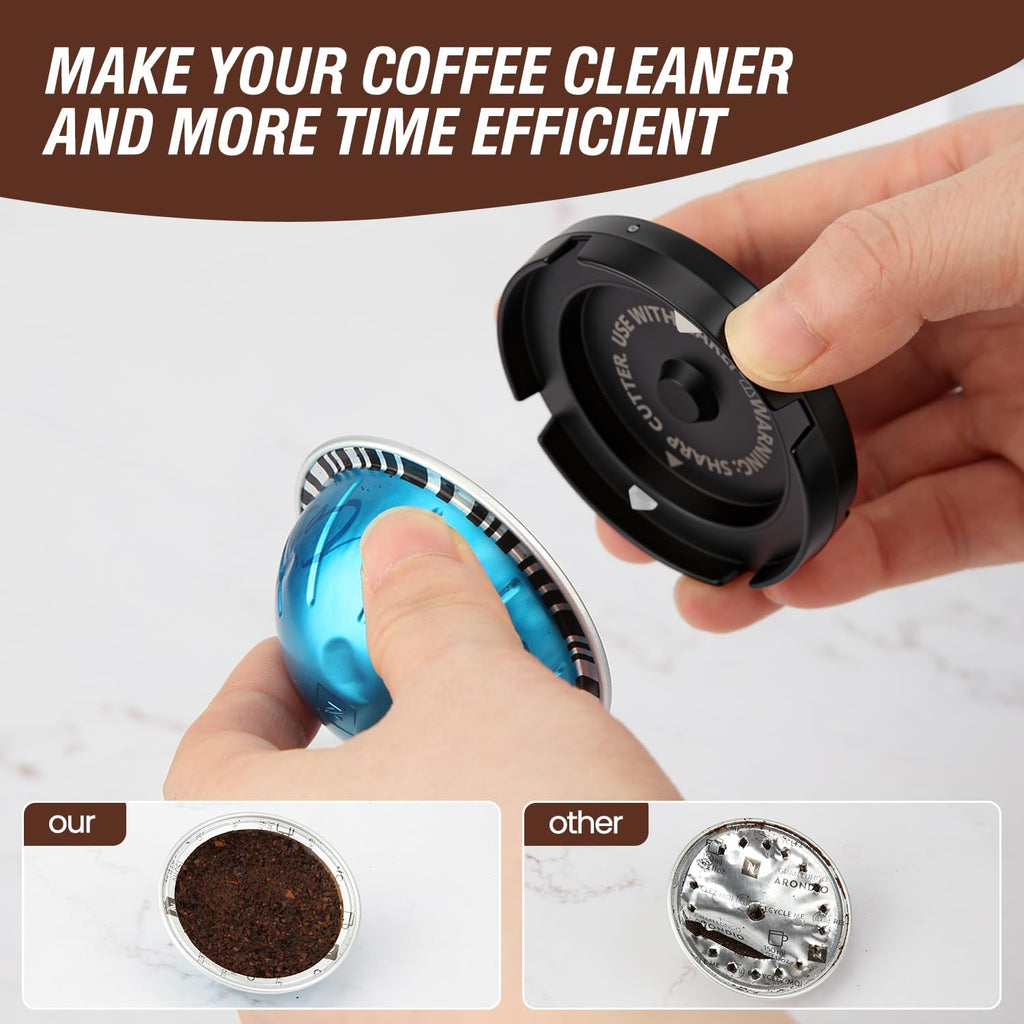 Skiennix Reusable Double Pods Kit - Compatible with Nespresso Vertuo | 52 Foil Seals Included