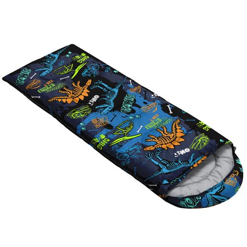 Smell Sunshine Kids Sleeping Bag for Boys Girls,Cartoon Dinosaur Print-Lightweight Warm Portable Outdoor Indoor-Waterproof Cold Weather Resistant Sleeping Bag for Camping Hiking(Dinosaur)