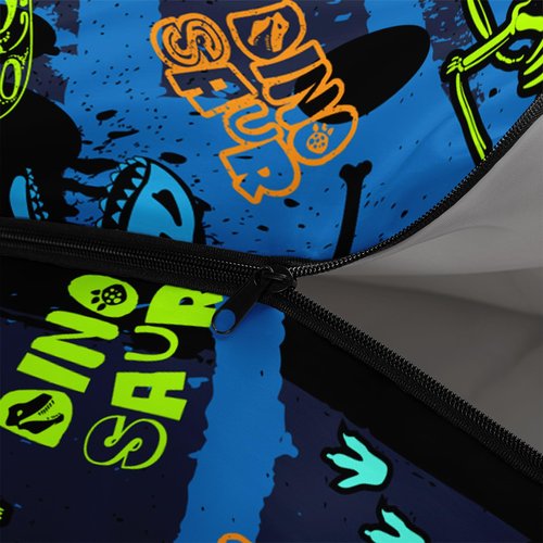 Smell Sunshine Kids Sleeping Bag for Boys Girls,Cartoon Dinosaur Print-Lightweight Warm Portable Outdoor Indoor-Waterproof Cold Weather Resistant Sleeping Bag for Camping Hiking(Dinosaur)