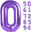 Purple Number Balloon - 40 Inch 0 Balloon for Birthday Celebrations | Perfect Party Supplies for All Ages