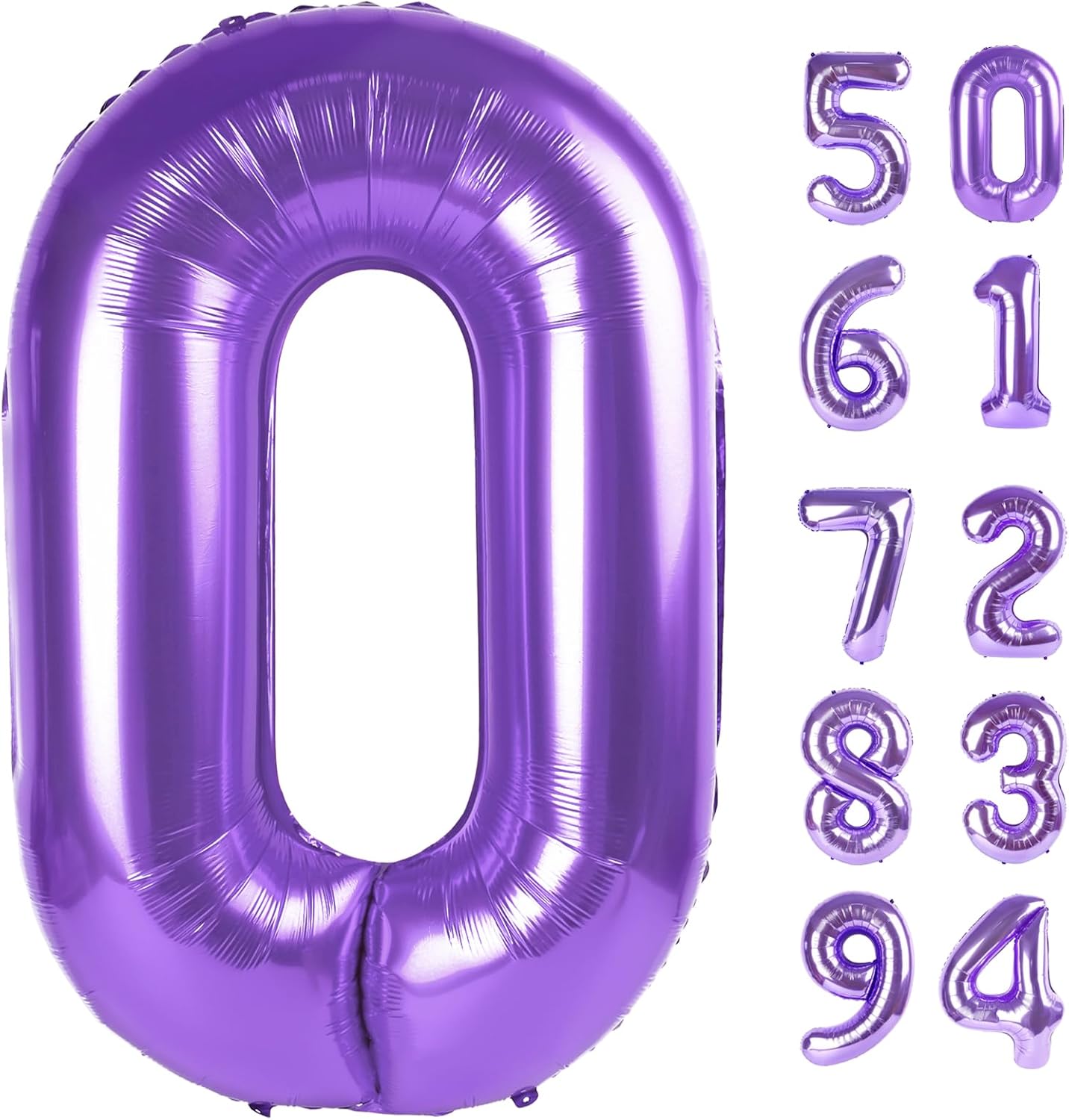 Purple Number Balloon - 40 Inch 0 Balloon for Birthday Celebrations | Perfect Party Supplies for All Ages