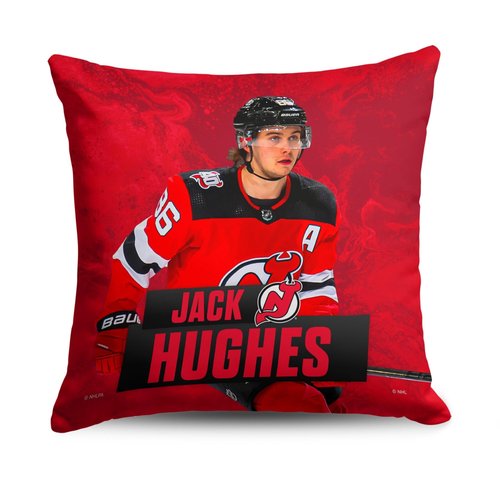 Northwest NHL New Jersey Devils Pillow, 18" x 18", Jack Hughes