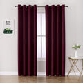 ChrisDowa Blackout Curtains - Thermal Insulated Room Darkening Panels Set | Burgundy Red, 52 x 102 Inches