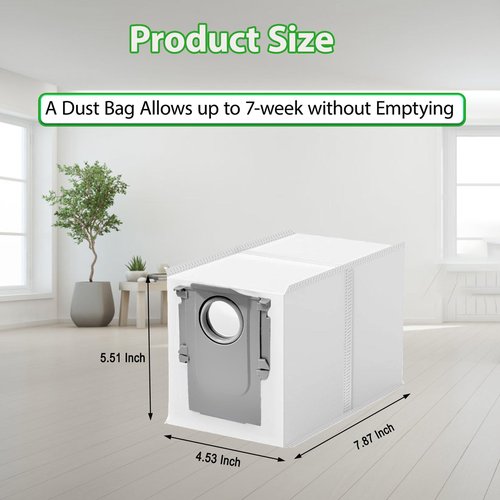 22 Pack Q Revo Dust Bags for Roborock QV 35A/Qrevo S5V/Saros 10/10R/Q Revo/Qrevo S/Qrevo Pro/Qrevo MaxV/Qrevo Master/Qrevo Plus/S8 Max Ultra/S8 MaxV Ultra/Qrevo Slim Vacuum, 3 L Large Capacity Bags