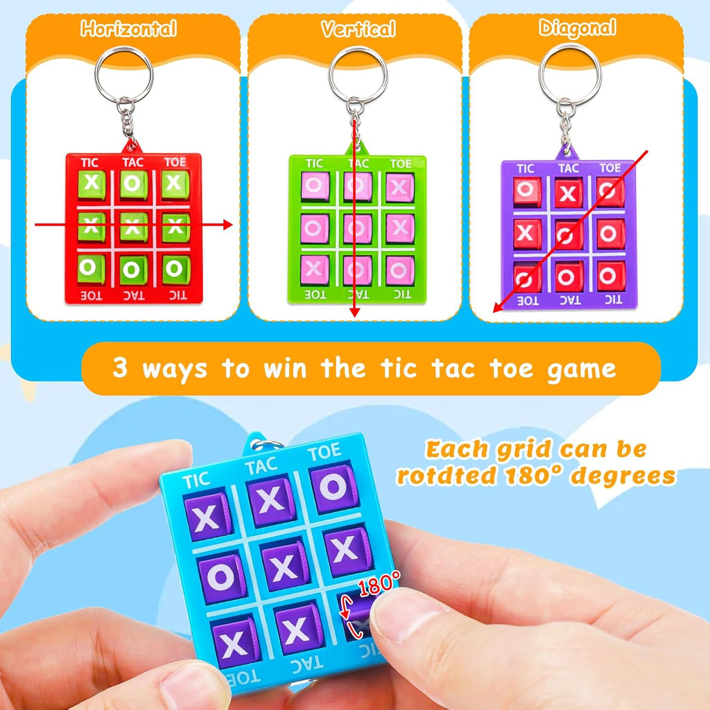 Skiennix 24PCS Tic Tac Toe Game | Fun Birthday Party Favors & Goodie Bag Stuffers for Kids 3-12