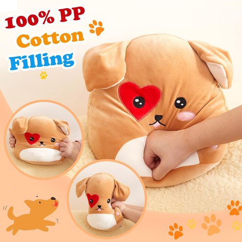 CozyWorld 12 in Valentines Puppy Dog Plush, Light up Valentines Stuffed Dog with Heart, Original Squishy Pillow with Colorful Night Lights Valentine Gifts for Kids Girls Boys Girlfriend
