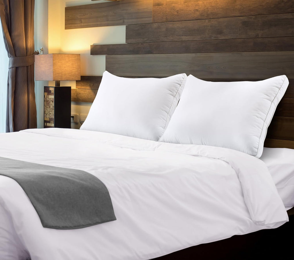 Utopia Bedding King Size Bed Pillows - Soft & Fluffy Down Alternative | Set of 2, Cooling Gusseted Design