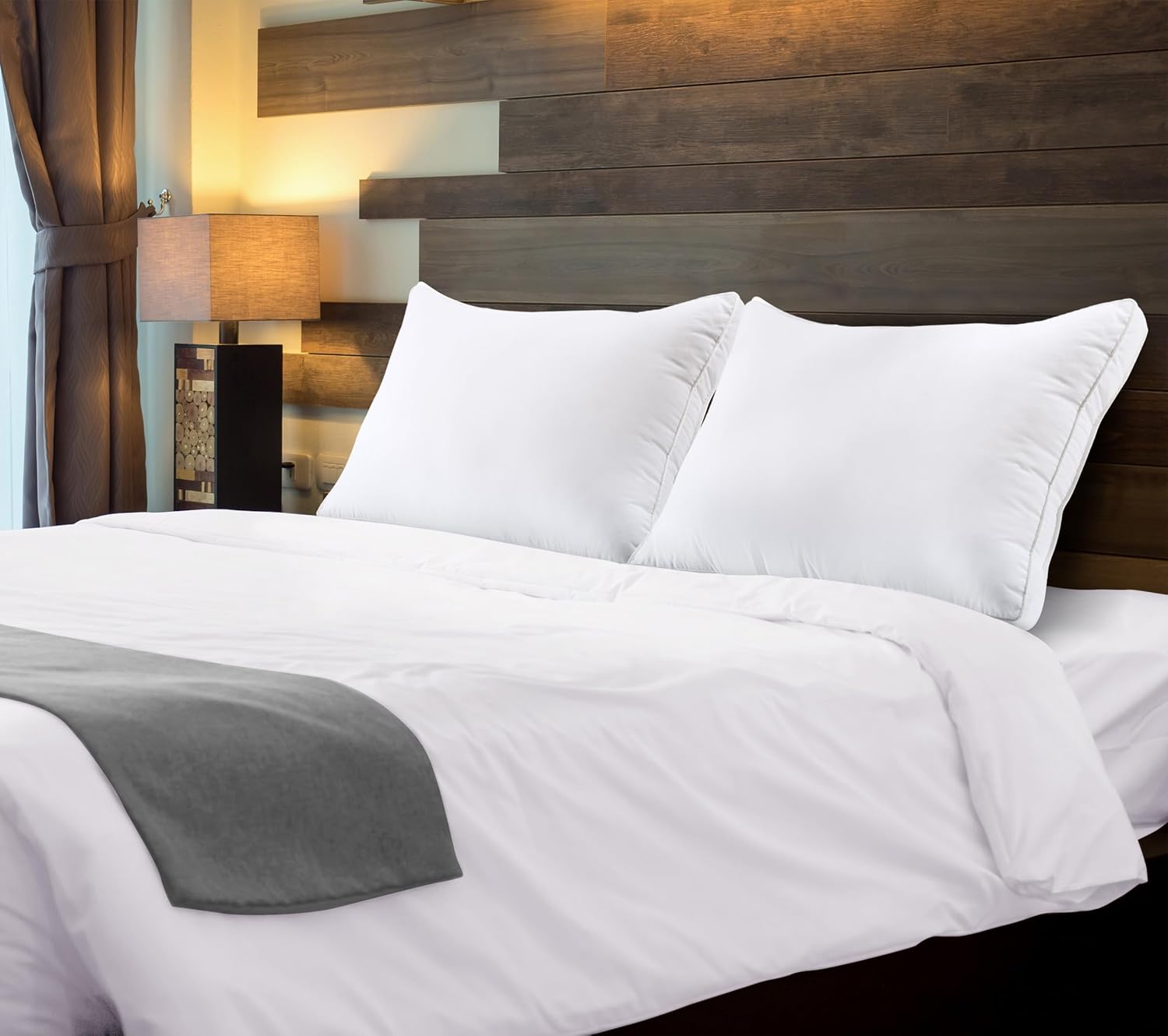 Utopia Bedding King Size Bed Pillows - Soft & Fluffy Down Alternative | Set of 2, Cooling Gusseted Design