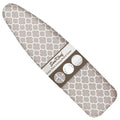Sunkloof Ironing Board Cover and Pad 15"x54" Extra Thick Natural Cotton, Scorch and Stain Resistant Padding, Standard Size Iron Board Cover with Fasteners Heavy Duty Elastic Edge, Heatproof