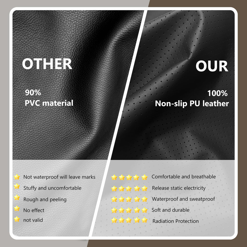 Grounding Mat for Bed, Grounding Pad for Sleeping, Anti-Slip PU Leather Mattress with Grounding Cord for Enhanced Sleep & Comfort Suitable for Feet & Desk 27''×60''(Queen)