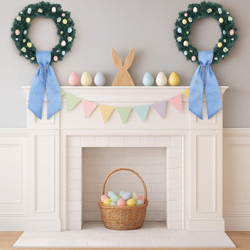 Blue Striped Wreath Sash by [Brand Name] - 5.12" Wide x 54.33" for Baby Showers & Summer Decor