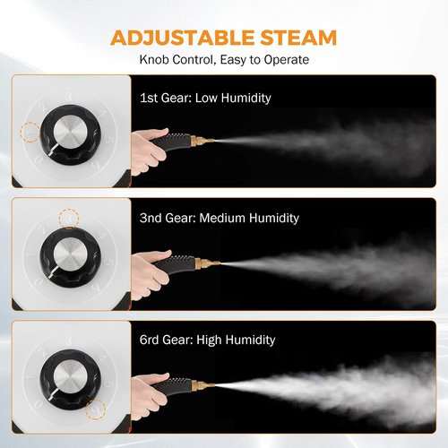 BEAMNOVA 2500W Car Steamer for Auto Detailing, High Pressure Handheld Steam Cleaner with Water Container, Portable Electric Steam Cleaning Machine