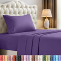 Utopia Bedding Twin Sheet Set - Soft & Breathable Microfiber, 3-Piece Bed Sheets for Twin Size Bed | Oeko-Tex Certified (Egg Plant)