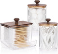 Tbestmax Qtips Holder - Clear Plastic Apothecary Jar Organizer for Cotton Swabs | 10oz Capacity