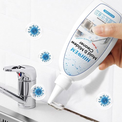 HIHWEM Mold & Mildew Remover Gel - Powerful Stain Cleaner for Washing Machines & Grout | 8 fl. oz