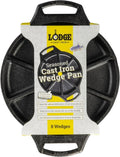 Lodge Cast Iron Wedge Pan - Durable Non-Stick Design for Perfectly Cooked Meals | 10-Inch Size