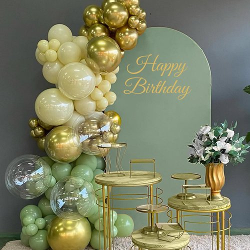 Happy Birthday Sign for Backdrop, Gold Happy Birthday Party Decal for Women Men, Large Happy Birthday Wall Decoration Decor Arch Backdrop Decal Sign Birthday Signs for Wall